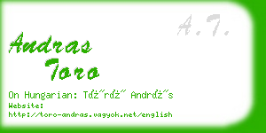 andras toro business card